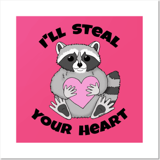 Valentine Raccoon Posters and Art